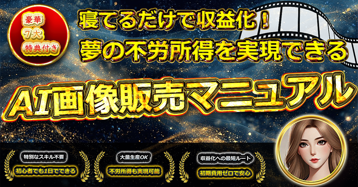 【寝てるだけで収益化】AI画像販売完全マニュアル