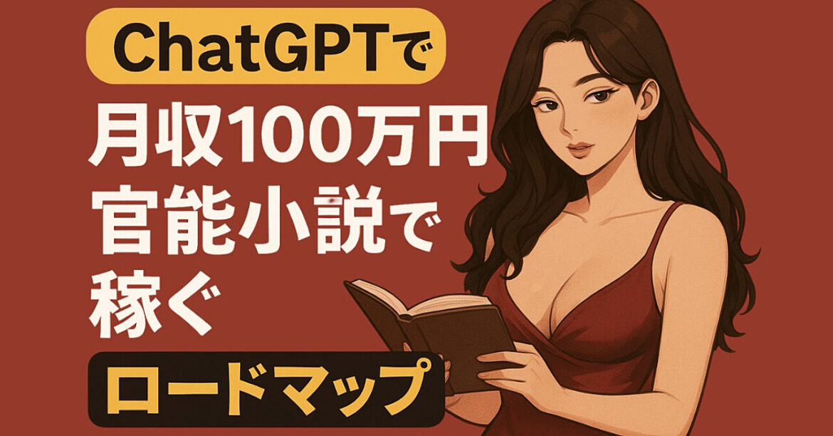 【穴場副業】ChatGPT×Kindleで官能小説を出版して月収100万円を稼ぐロードマップ