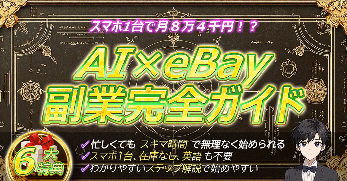 《スマホ1台でOK！》AI×無在庫で始めるeBay副業完全ガイド