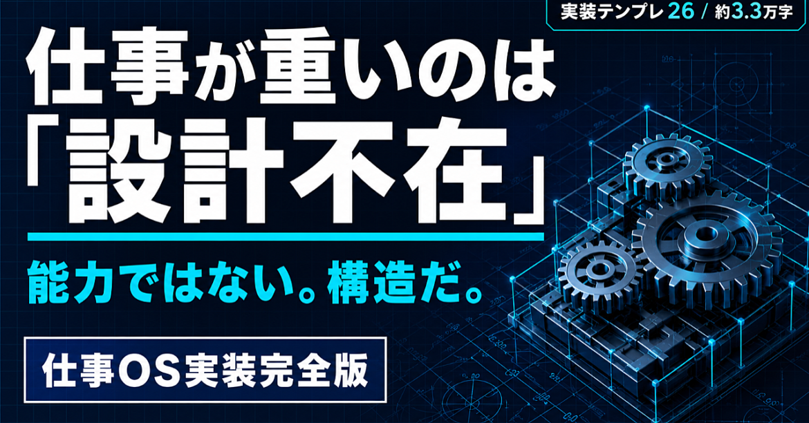 仕事OS実装完全版──思考・判断・行動を設計して回す人の1日「読む」では終わらせない。今日から回す実装書だ。